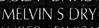 dry's name engraved in the Wall